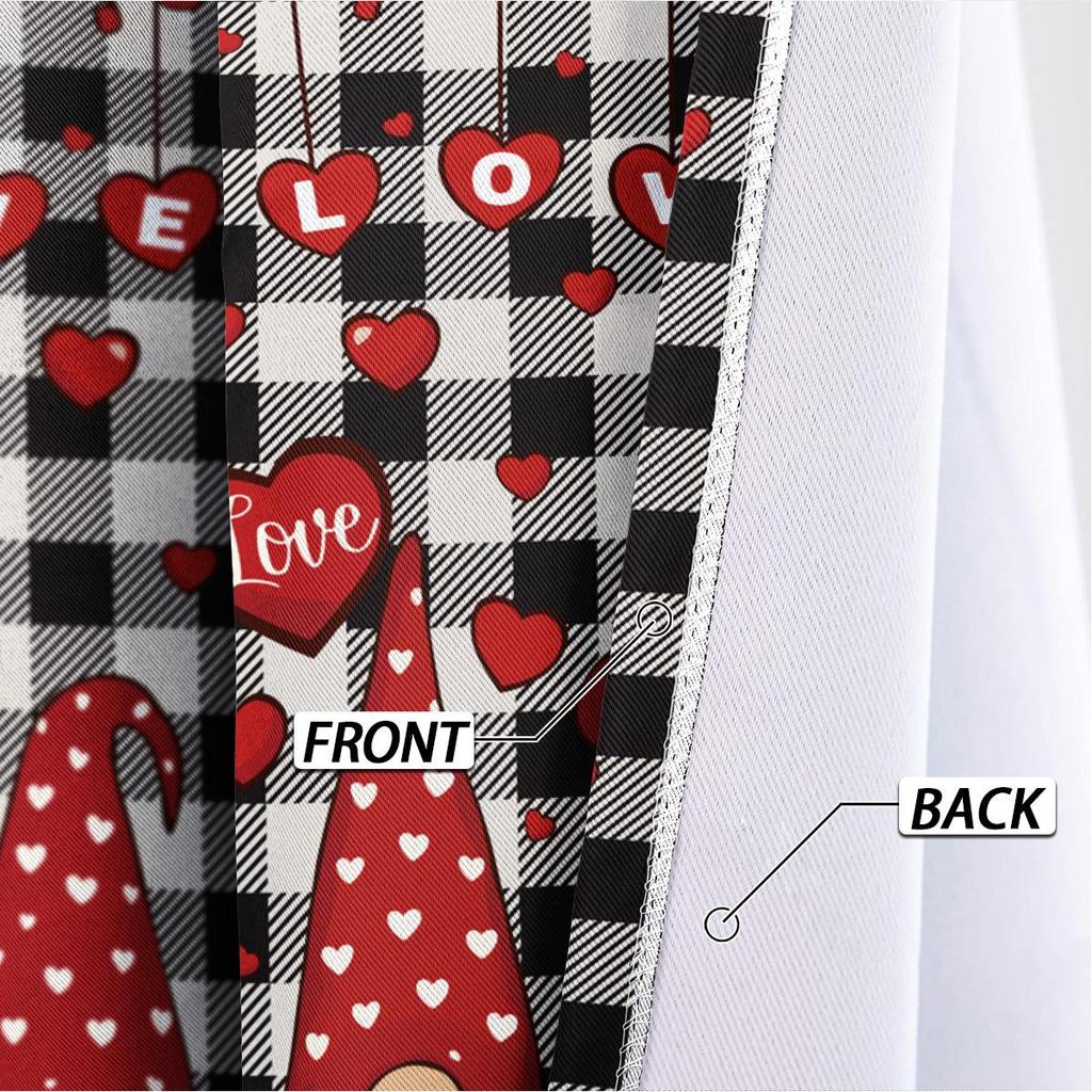 Custom Christmas Gnome Blackout Curtains: High Precision, Sun Protection, Thickened Polyester