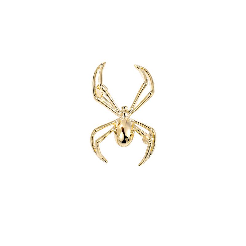 European-American Simple Spider Brooch: Stylish Insect Corsage Lapel Pin Accessory