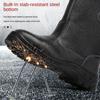 Arbeitsversicherungsschuhe, bruch- und durchstichsicher, hochgeschnittene Ölfeld-Bergbaustiefel, ölbeständige Arbeitsschuhe, Schweißerstiefel