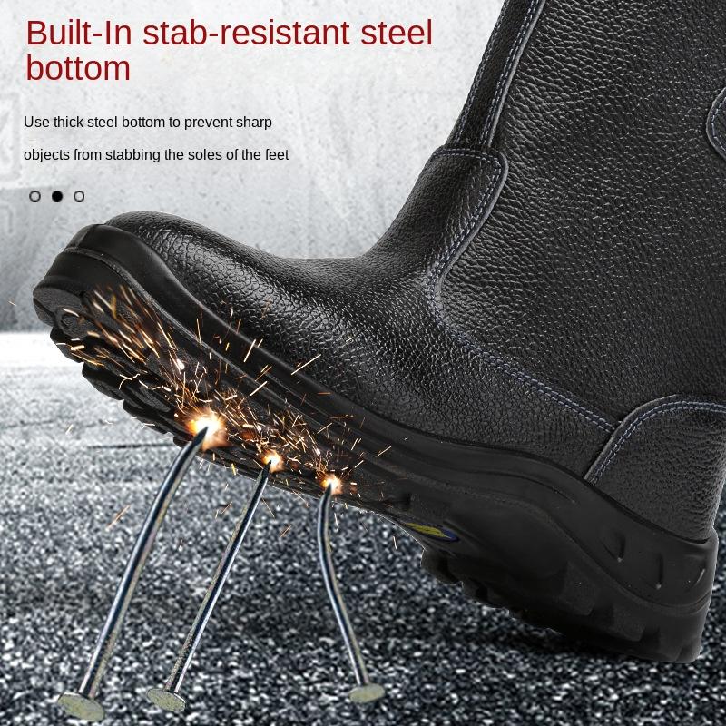 Pracovní obuv, Nárazuvzdorná a Propichuvzdorná, Vysoká důlní obuv pro ropná pole, Pracovní obuv odolná proti oleji, Svářečská obuv