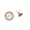 Singing Bird Wall Clock Reindeer Statue Elk Sculpture Tabletop Ornament Decorative Clocks for