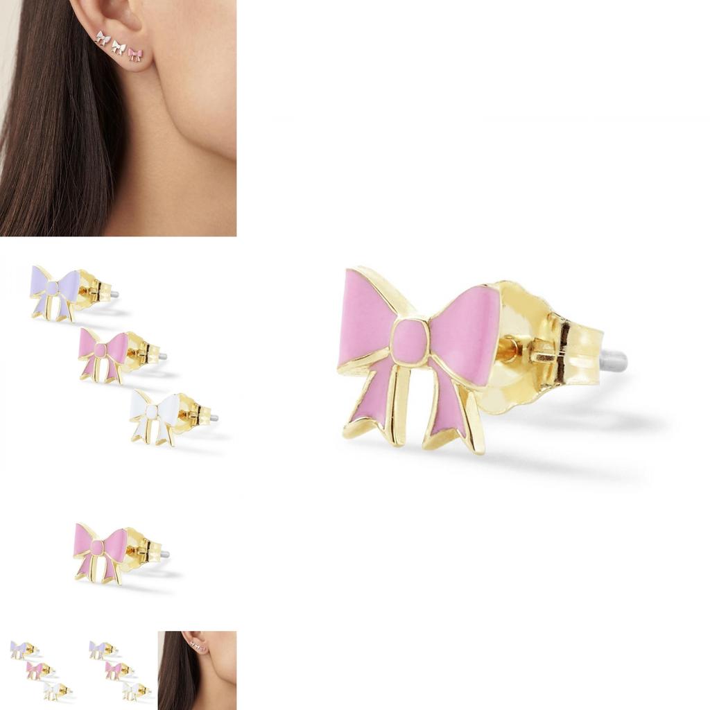 Trendy Vintage Metal Plated Earrings Set With Butterfly Knot For Women