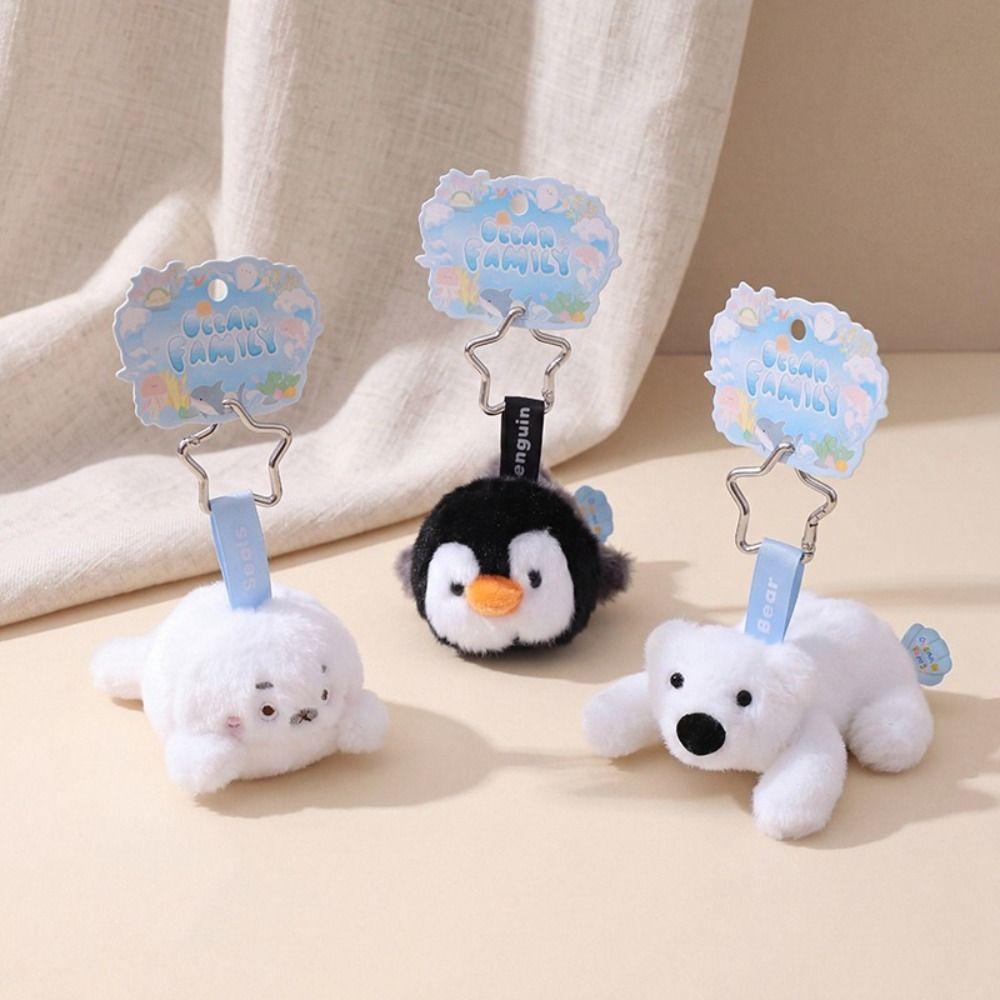Soft Plushie Shark Seal Keychain Stuffed Animal Turtle Keychain Ocean Animal Plush Backpack