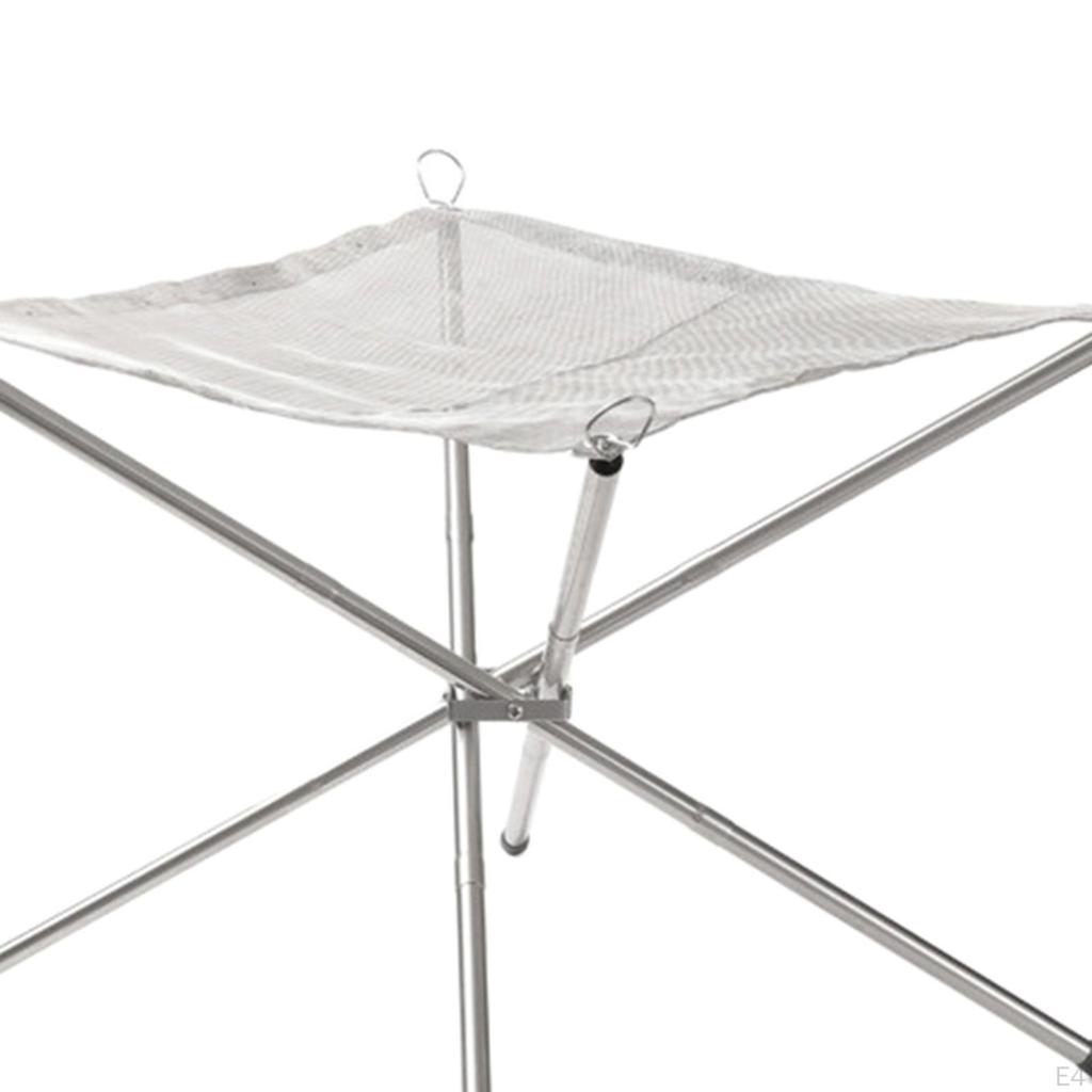 Camping Mesh Fire Firepit Campfire Rack Disassemble Stainless Steel Durable Camp Stand