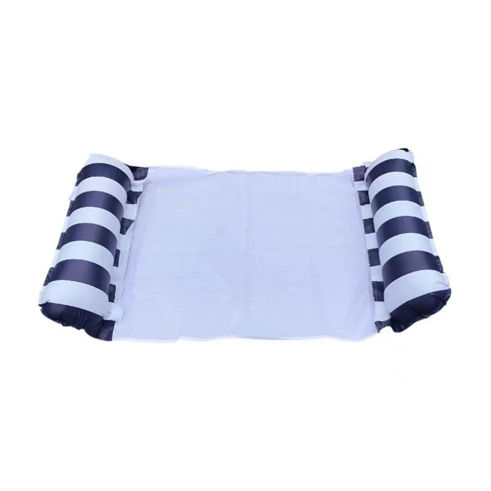 Inflatable Floating Hammock Pool Lounger Foldable Water Hammock with Mesh Center for Relaxation and Comfort 130x70cm One Size