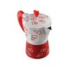 Octagonal Aluminum Mocha Pot Heart Pattern Coffee Maker Pot Household Espresso Coffee Kettle  Gift