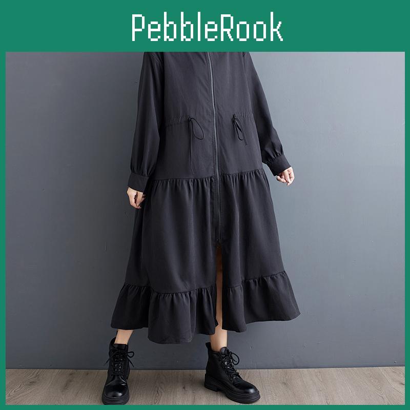 Long Size Sleeve Plus Vintage New In Dresses For Women Casual Loose Long Spring Autumn Dress