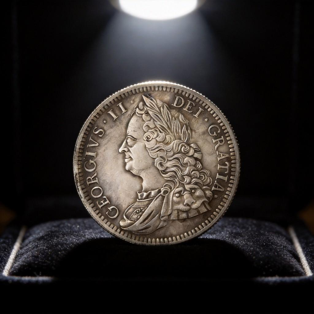 Antique Brass Coin Replica With Silver Plating For Vintage Collectors And Home Decor