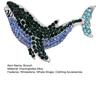 Bag Decoration Pin Women Rhinestone Whale Brooch, Sea Animal Decorative Badge Shape Brooch Pin, Sweater Cardigan Coat Dress Jewelry Accessories Luxury