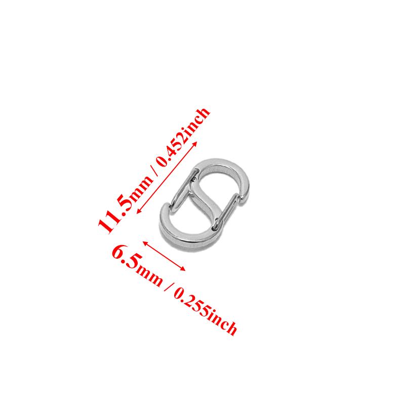 5Pcs 18k Gold Stainless Steel Chic Letter S Buckle Spring Lobster Clasps Necklace Hooks Bracelets Connector DIY Jewelry Making