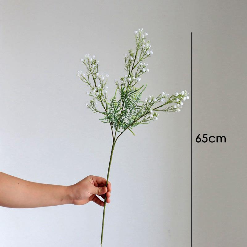 6Pcs Artificial Baby's Breath Gypsophila White Flowers Fake Floral Stems for Wedding Centerpieces Decoration Bouquet Home Decor