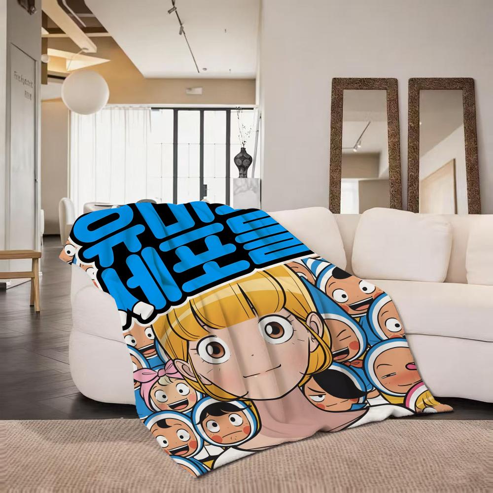 Comic Y Yumi's C Cells Throw Flannel Throw Blanket Suitable for Sofa Living Room Bedroom