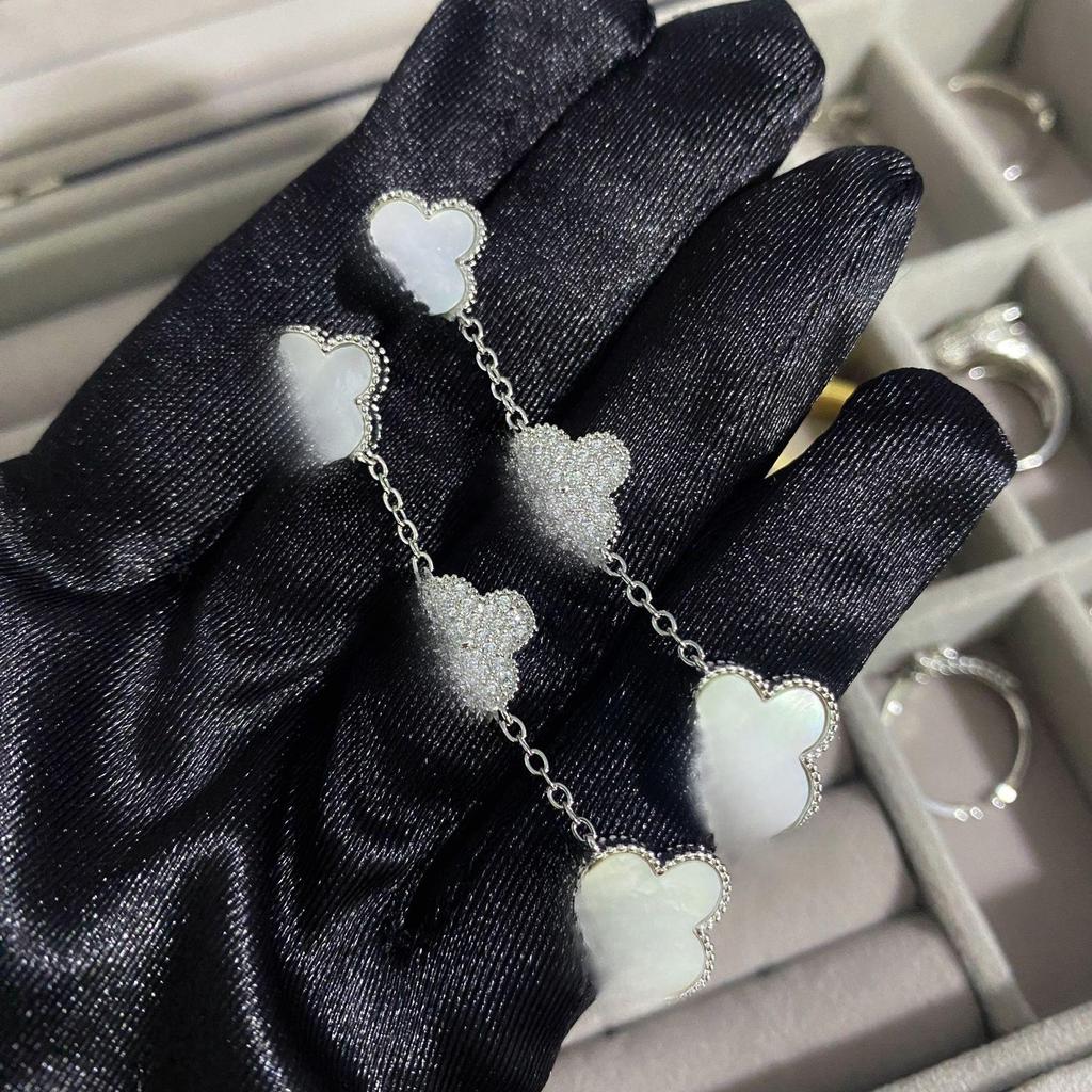 Cercei Exquiziți cu Ciucuri Trifoi cu Patru Frunze Norocos - Declarație de Modă Versatilă