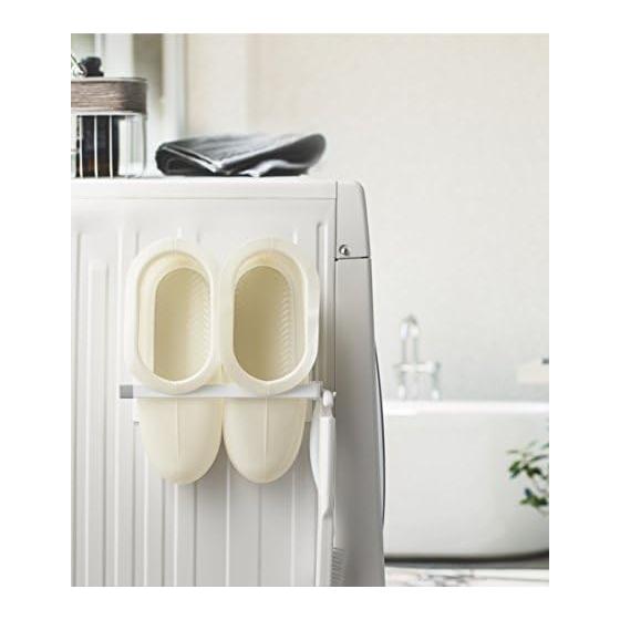Yamazaki Jitsugyo Magnetic Laundry Hanger Storage Rack S White Approx. W6XD8.5XH26cm Plate Hanger Storage Next To Washing Machine 3918