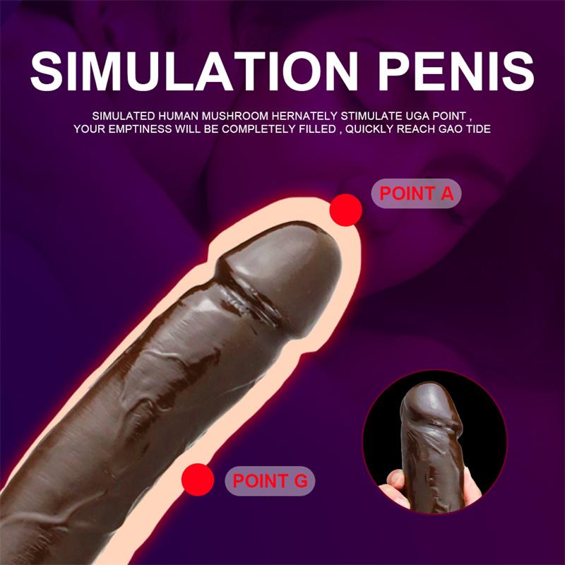 Double-headed 46 Cm Female Long Back Court Anal Plug Lala Masturbation Device Dildo Adult Simulation Supplies