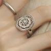 Niche Fashion Lace Hollow Flower Open Rings For Women Folk Style New Jewelry Gift Party Birthday Wholesale Anillos
