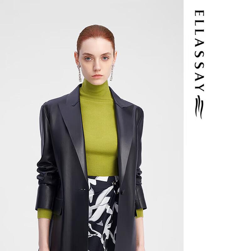 ELLASSAY Women's Soft Wool Cashmere Slim-Fit Sweater