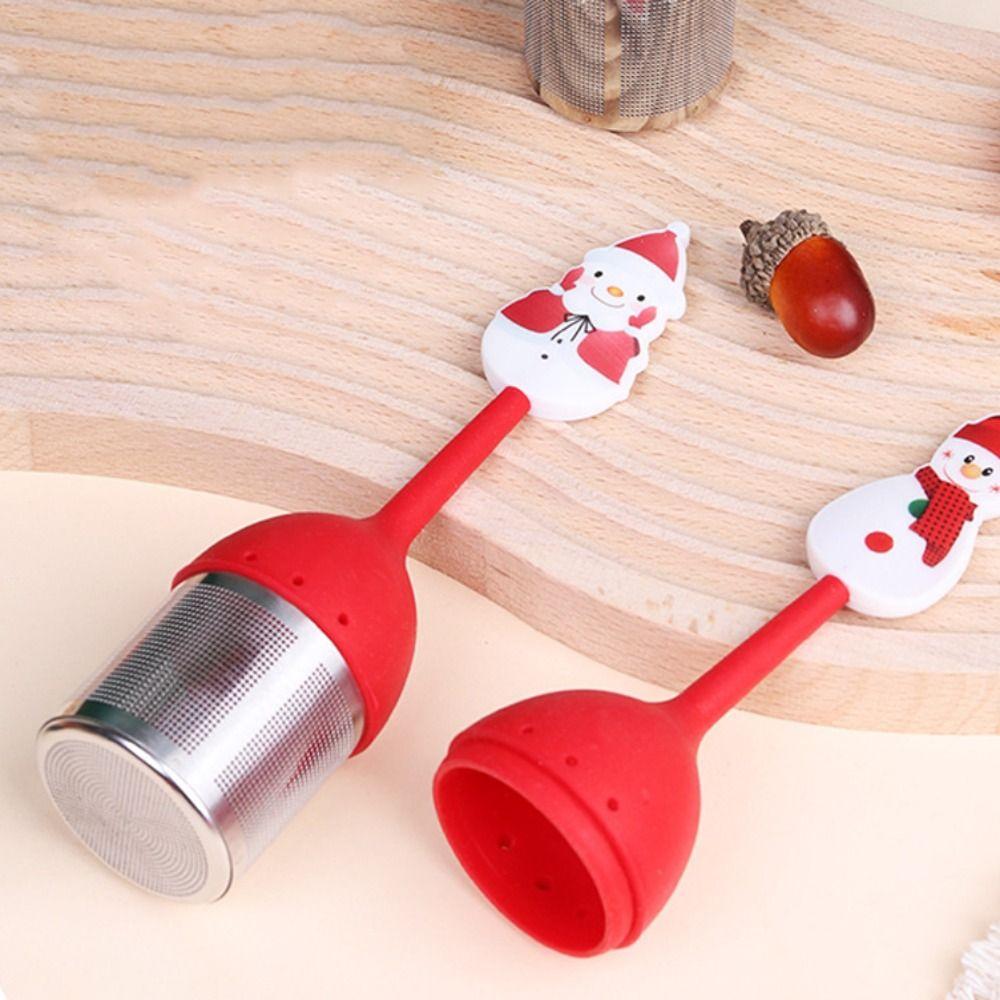 With Handle Tea Infuser Ball 304 Stainless Steel Christmas Tea Filter Tea Filter Office Use
