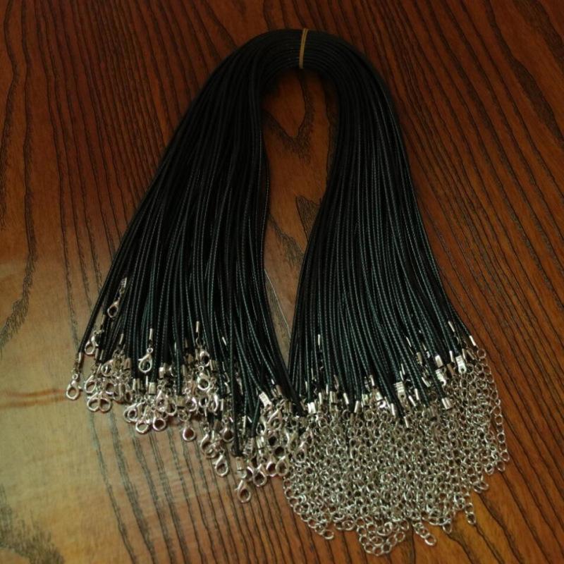 Diy Wax Rope Jewelry Leather Rope Necklace, Accessories With Chain 1.5 1.8 2.0 2.5 Length 60Cm