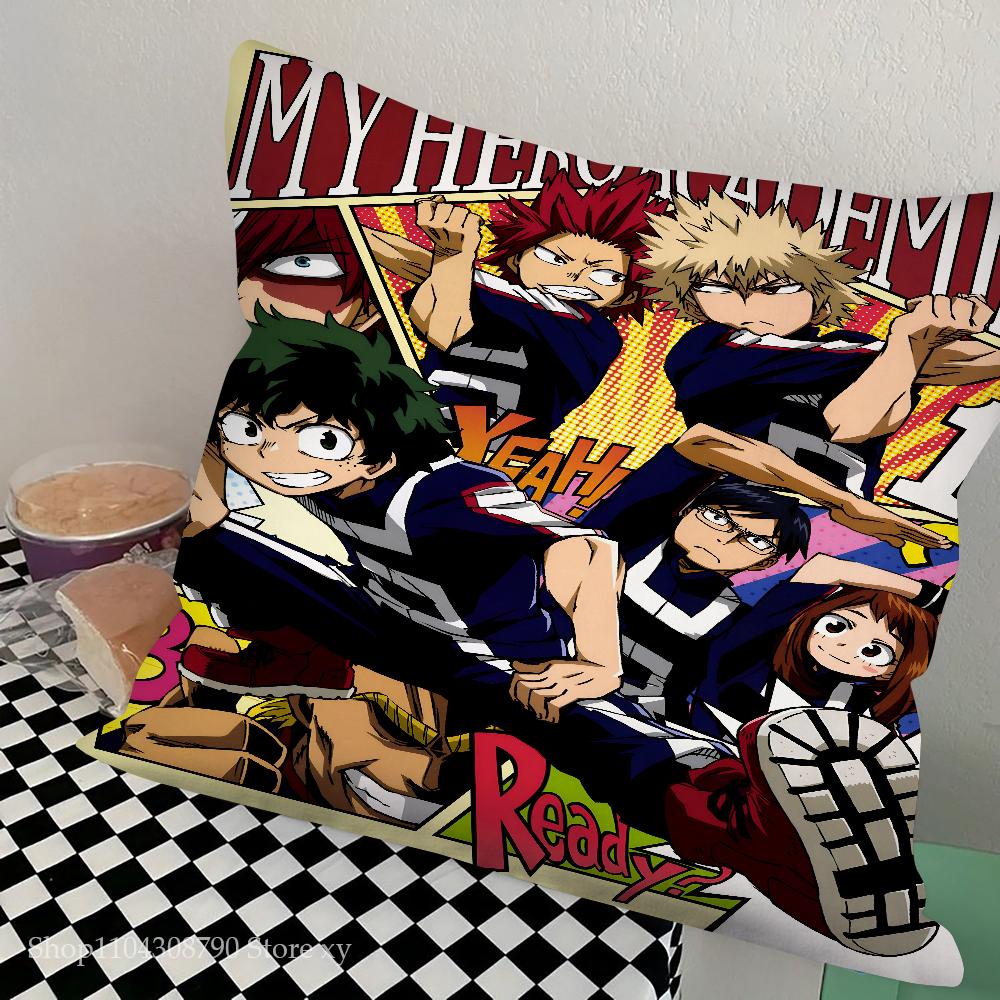 Anime My Hero Academia Pillow Case Square Pillow Bedroom Sofa Leisure Comfort Cushion Car Living Room Home Decoration