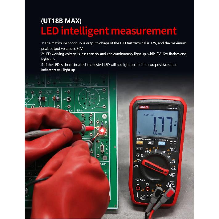 UNI T Professional Digital Multimeter Tester UT15B MAX 1000V AC DC Voltage Meter Capacitor Tester True RMS Electric Multi Meter
