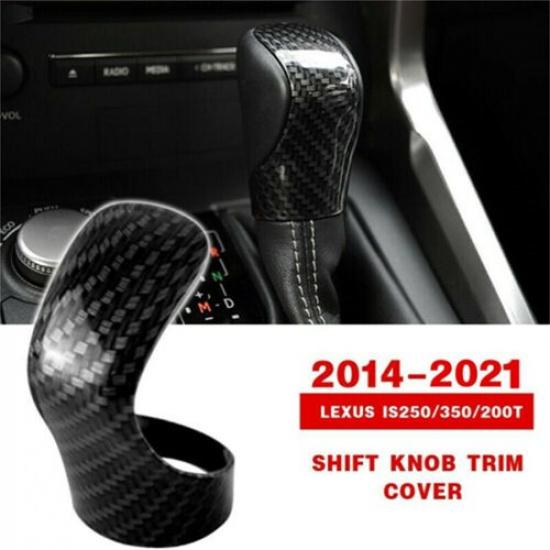 For 15-18 LEXUS ES GS IS NX RC RX Carbon Fiber Car Gear Shift Knob Cover Trim