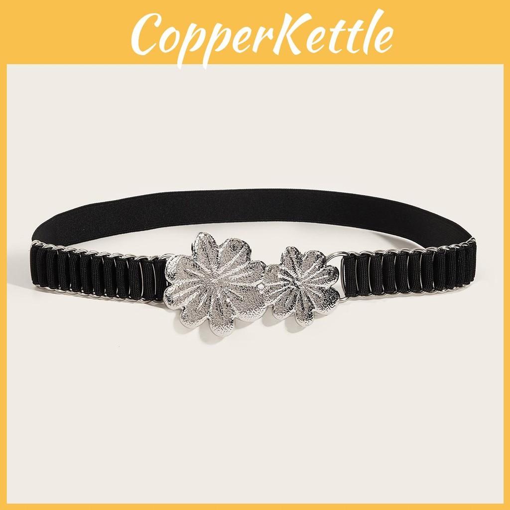 Metallic Waist Ladies Belt With Snap Button Closure For Dresses And Casual Wear