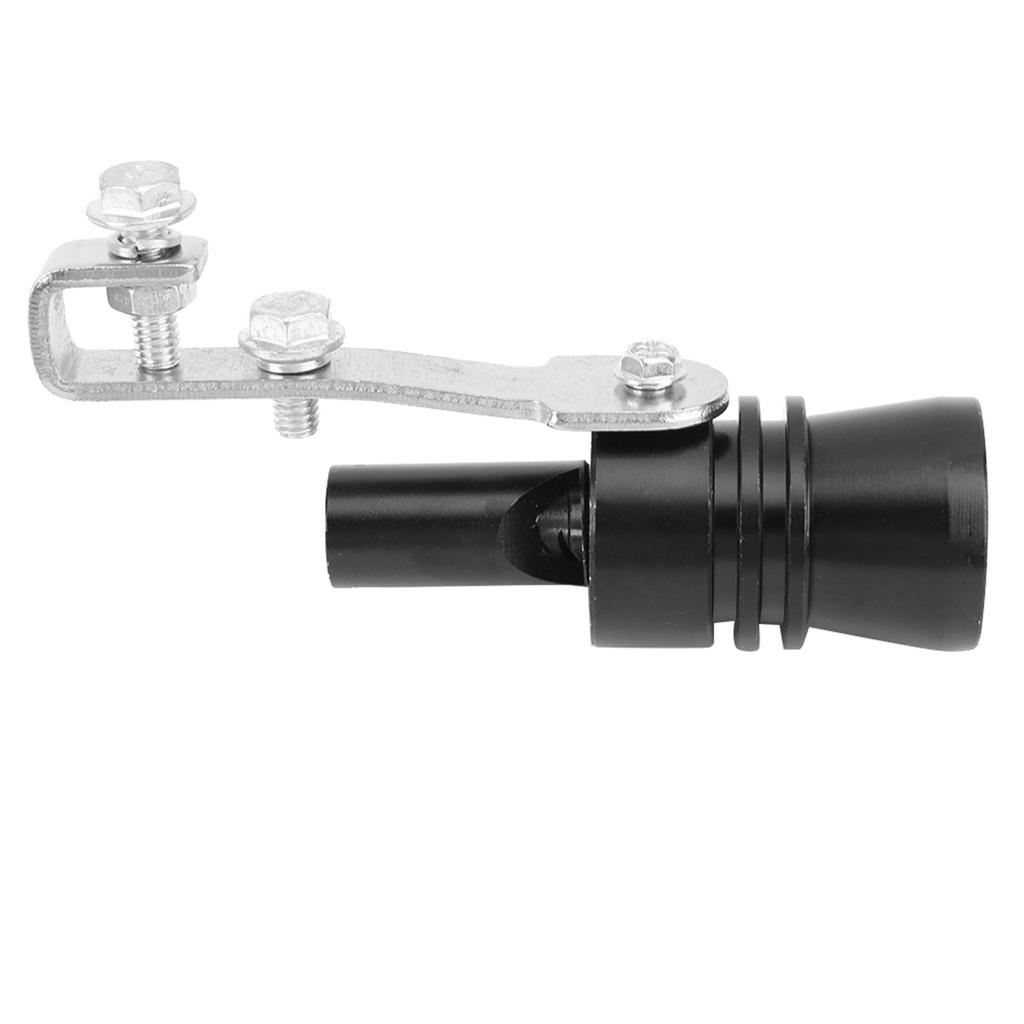 Aluminium Alloy Sound Tail Throat Exhaust Pipe Whistle Car Modified Part TC XL(Black)