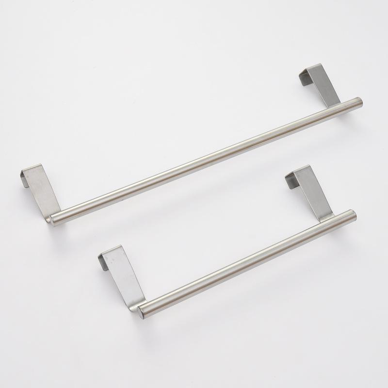 Stainless Steel Punch-free Hanging Door Back Towel Rack Kitchen Cabinet Door Back Rag Hanger Storage Rack Towel Rod