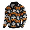 Men's Halloween Printed Corduroy Button Shirt