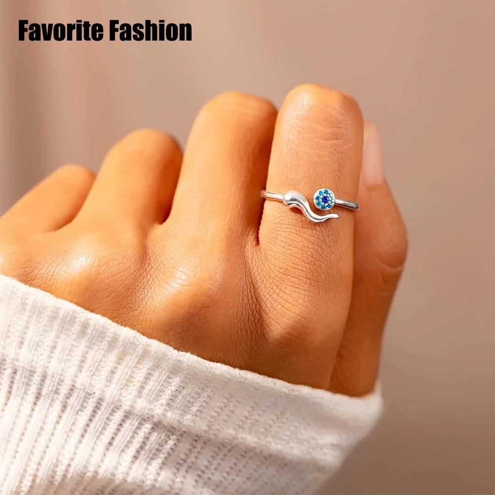 Fashion Simple Temperament Geometric Opening Rings Jewelry