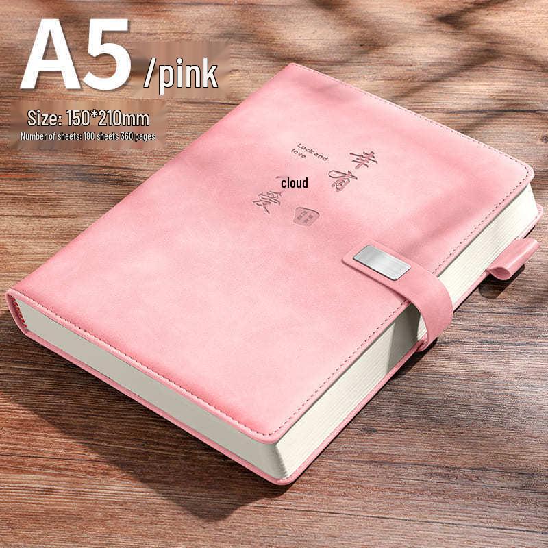A5 Retro Leather Notebook: Simple Korean Style Diary for Business Meetings and Students