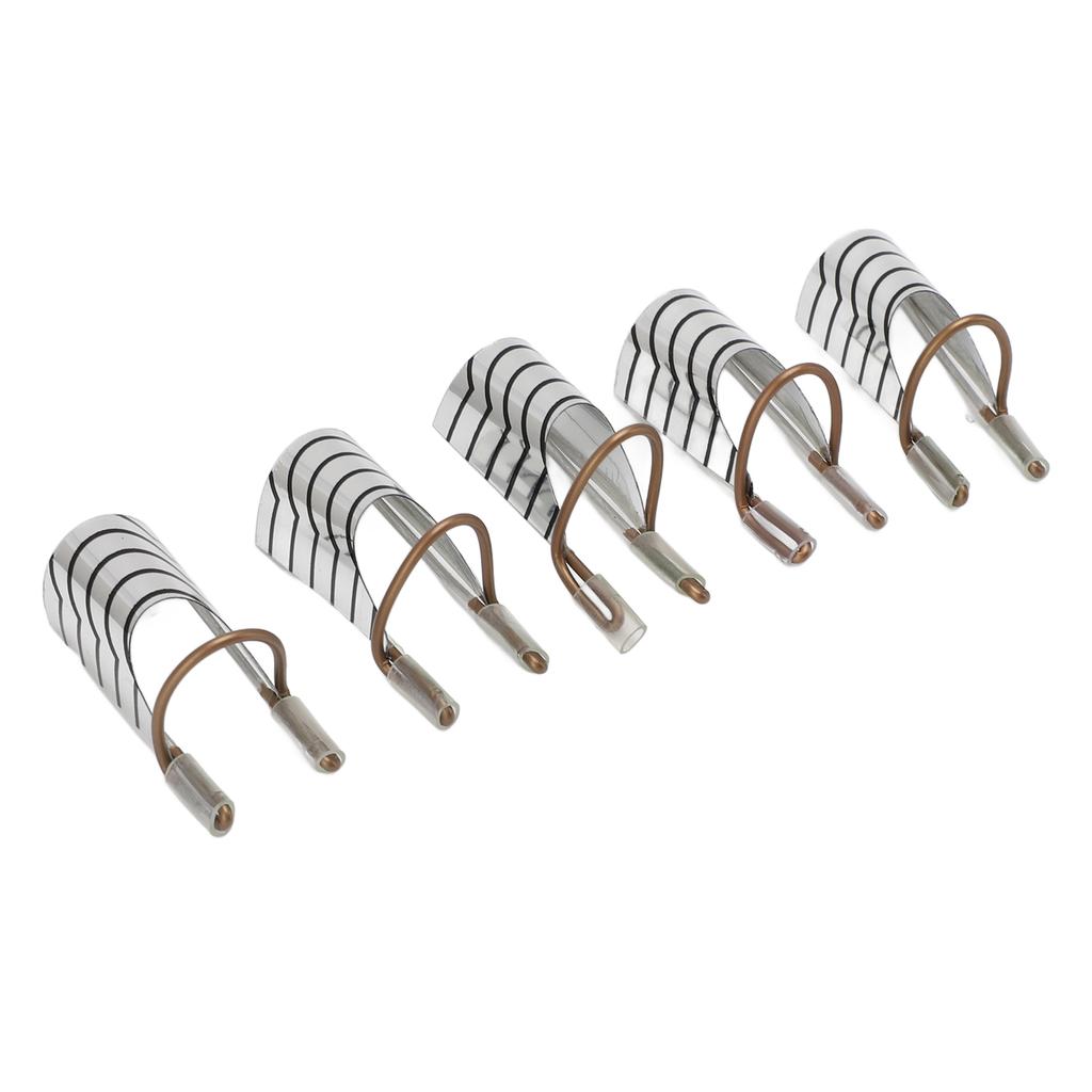 10 Stück Nagelverlängerungsformen Wiederverwendbares Metall Langlebig Tragbar Nagelverlängerungsschutzformen für Heim-Salon-Gebrauch