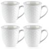 Ceramic Mug With Handle For Drinking Coffee Tea Drinks White Cup Set 580 Ml 4 Pcs.