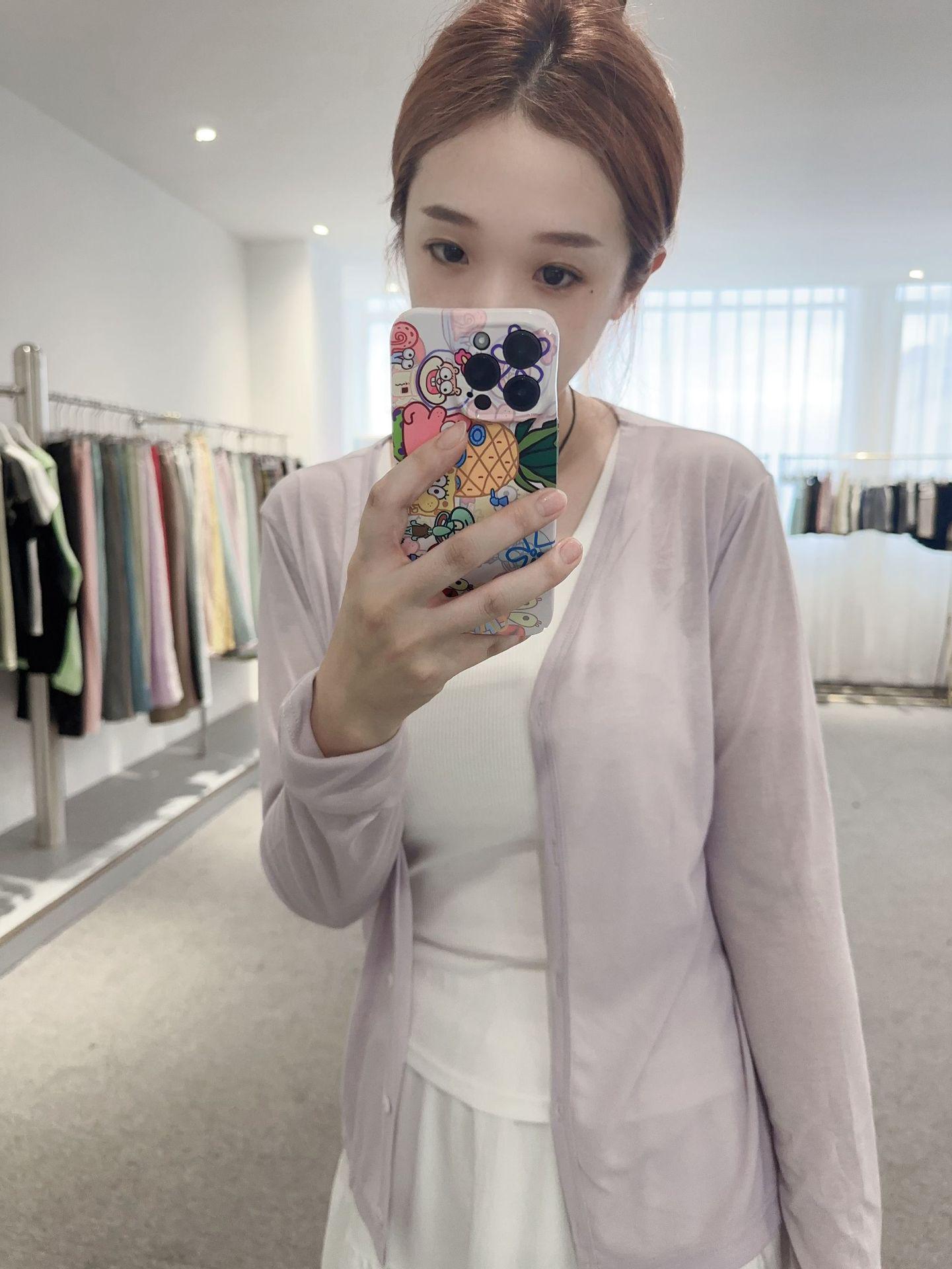 

Женский кардиган с юбкой из лиоцелла и тенселя оригинального качества — легкая защита от солнца на весну и лето F (85-130 lbs)