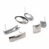20pcs/Lot 316 Stainless Steel Geometric Polygonal Earring Stud Earring Posts Connector For DIY Earring Jewelry Making Supplies