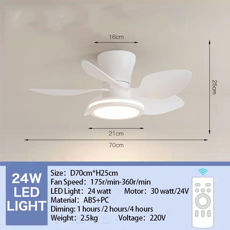 

28 Inchs 24W Household Living Room Middle Size Ceiling Fan Lamp LED Lighting Fan Electric Ceiling Fan With Light C
