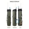 Green fishing rod bag, durable folding fishing gear handbag, multi-functional large-capacity high-quality fishing rod box.