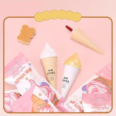6 Χρώματα Παγωτό Lip Glaze Χαριτωμένο Δημοφιλές Υψηλή Ομορφιά Ματ Επιφάνεια Ομίχλης Αδιάβροχο Δεν Κολλάει στο Κύπελλο Δεν Λεκιάζει Κραγιόν