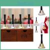 Delightful Handheld Santa Bell With Shimmering Gold And Silver Finishes For Festive Celebrations