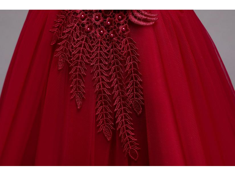 Robe de princesse formelle à manches longues pour enfants pour récital de piano, demoiselle d'honneur, fête ou anniversaire