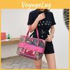 Stylish Pvc Transparent Jelly Beach Bag Waterproof Shoulder Bag In Rose Red Blue Gold Brown