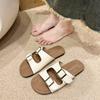 Fashion Beach Shoes Womens Slippers Outdoor Slides Pantofle Sabot Flat 2025 Soft Silver Casual Leisure Shoes Slippers Soft Summer Clogs