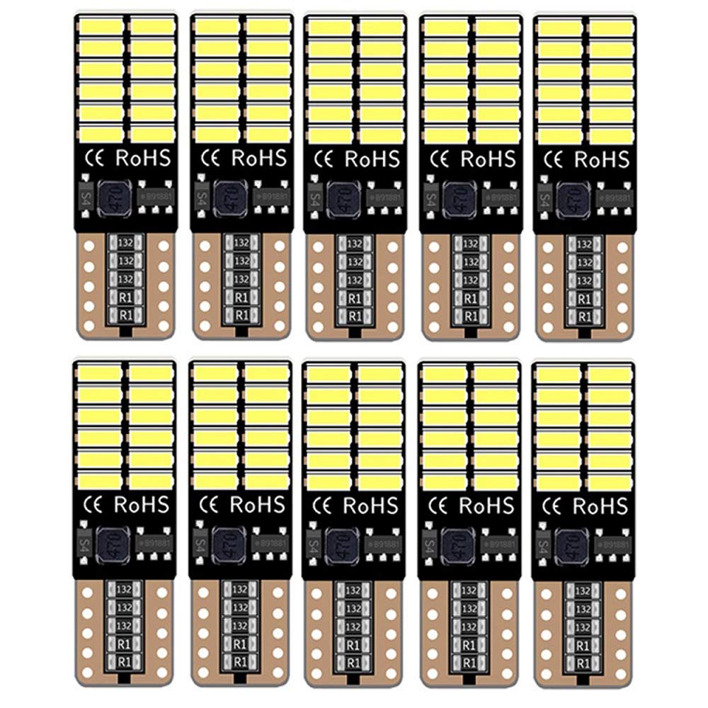 

T10 W5W CANBUS canceller built-in LED DC12V 4014SMD 24 rows white set of 10 белый