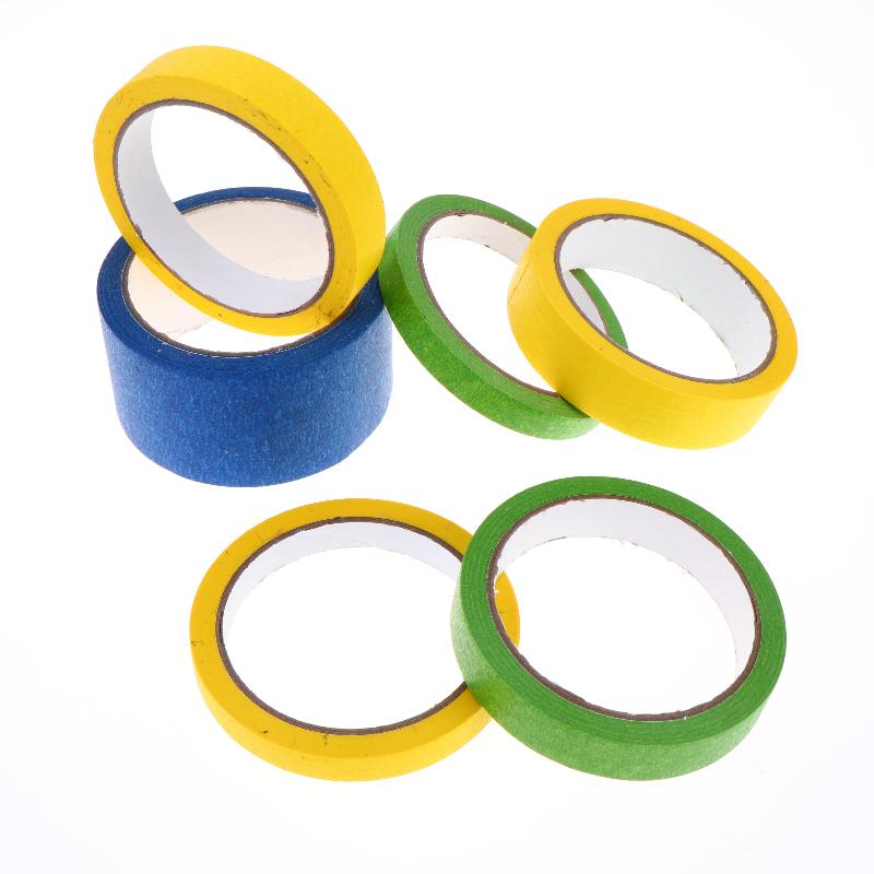 4PCS Multi-Size Blue/Green/Yellow Painter's Tape - High Quality Clean Release Masking Tape For Home & Office Use