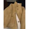 Retro Brown Fur Collar Wool Coat - 2025 Autumn/Winter Collection