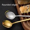 Stainless Steel Coffee Spoon Round for Head Spoon Korean Style Vintage Teaspoons