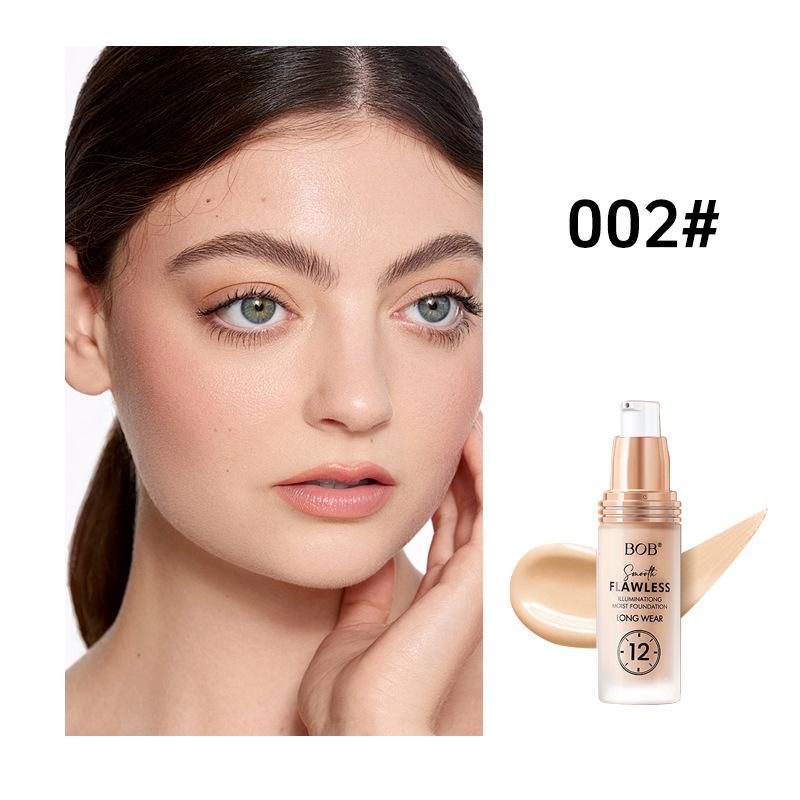 BOB Light Transparent Liquid Foundation Concealer Long-lasting No Makeup Matte Moisturizing Brightening Foundation Cream Moisturizing No Card Powder 30ml