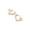 Luxurious Heart Shape Hoop Earrings for Women Cubic Zirconia Earring Jewelry Wedding Party Accessories