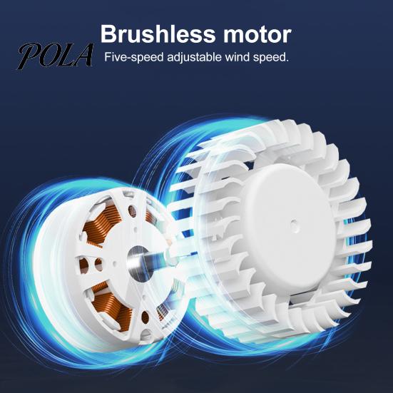 High Air Volume Fan Portable Waist with LED Display 5-Speed Strong Airflow Cooling Low Noise Rechargeable Lightweight Belt Clip Cooler Long-lasting